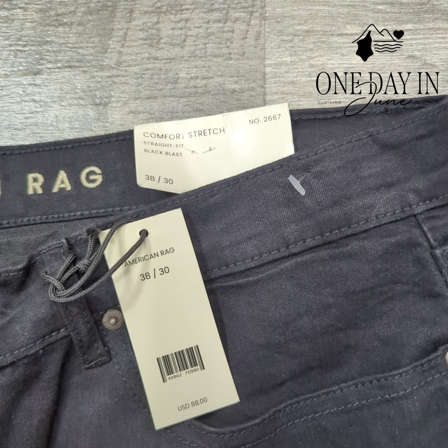 American Rag Comfort Stretch Straight Leg Jeans Size 38X30