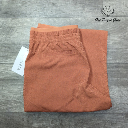 Athleta Echo Wide Crop Pants Tall Terracotta Textured Pull On NWT Size 10T