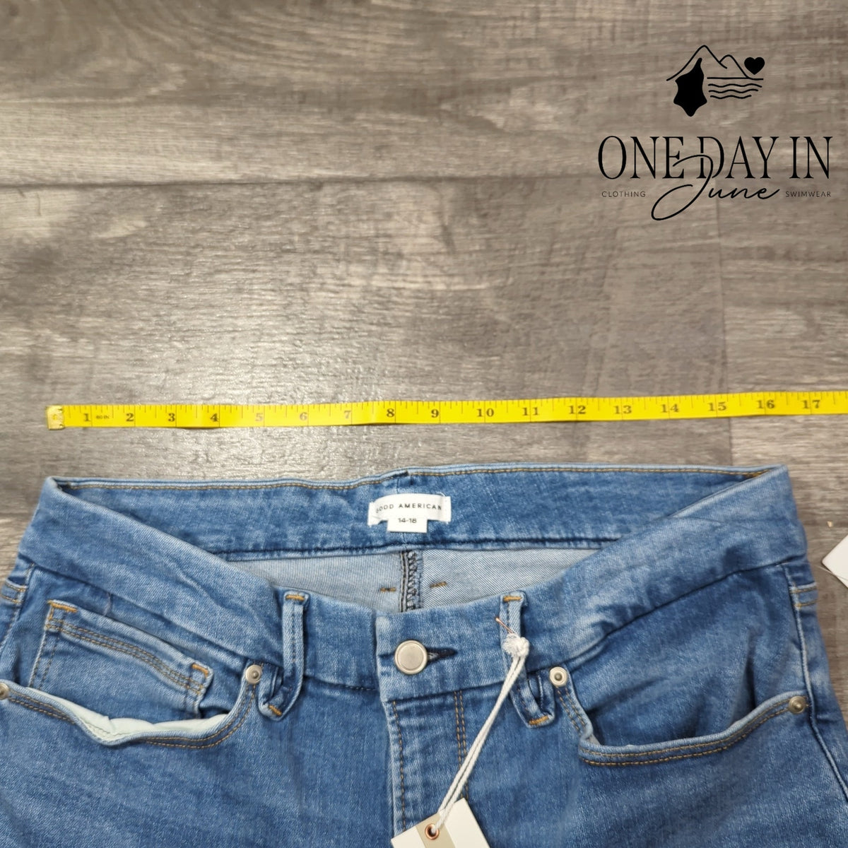 Good American Always Fits Good Legs Skinny Jeans NWT $155 Blue Size 14