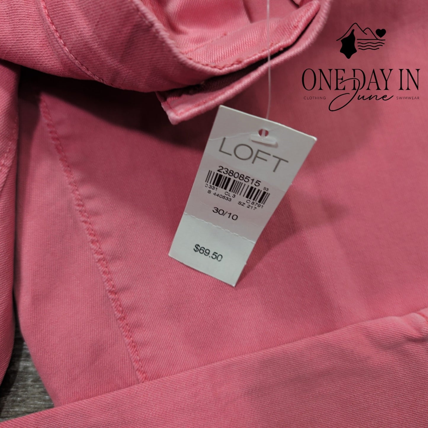 Loft Modern Skinny Jeans Pink Coral Stretch Denim NWT $69.50 Size 10