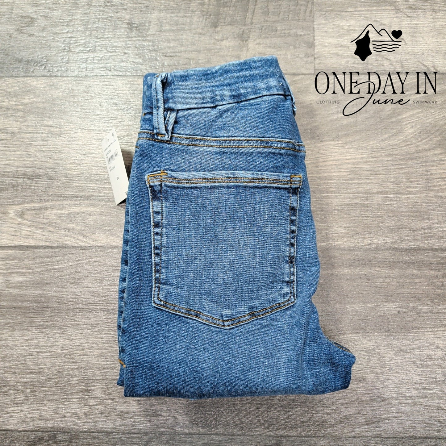 Good American Good Legs High Rise Skinny Jeans Indigo Blue NWT Size M