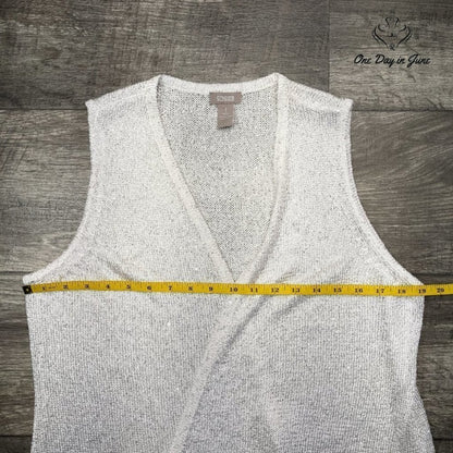Chico's Sleeveless Sweater Top Size 1 (8-10)
