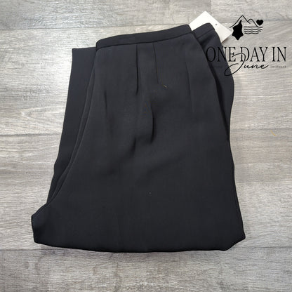 Liz Claiborne Modern Status Dress Pants Petite Black Straight Leg NWT Size 14