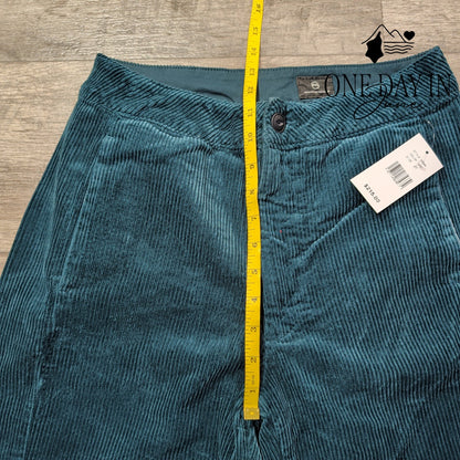 AG Adriano Goldschmied Wide Leg Corduroy Pants Dark Teal NWT Size 4 (27)