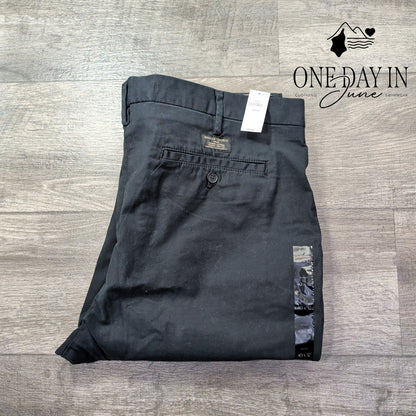 Banana Republic Lived-In Chino Slim Fit Pants Men's Black NWT Size 40X32