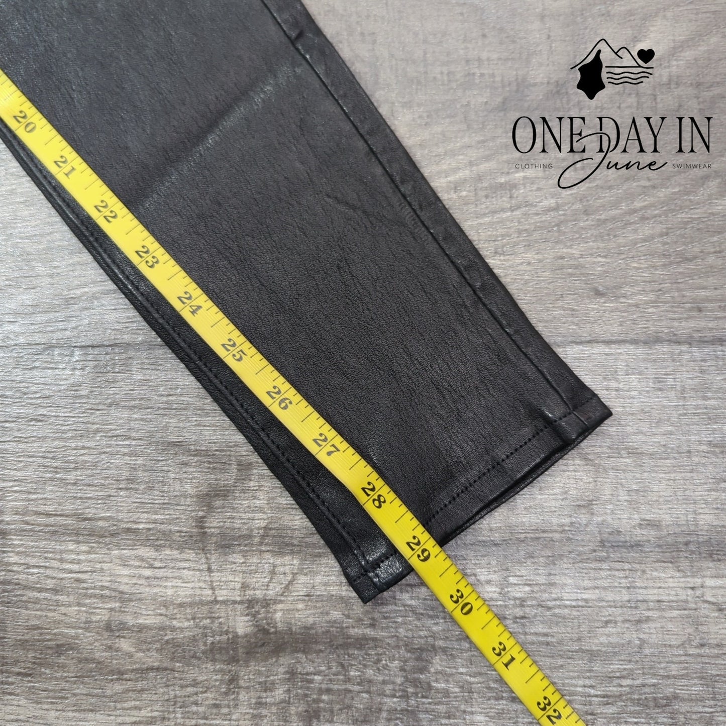 Adriano Goldschmied The Farrah Skinny Faux Leather High Rise Jeans Size 27 (4)