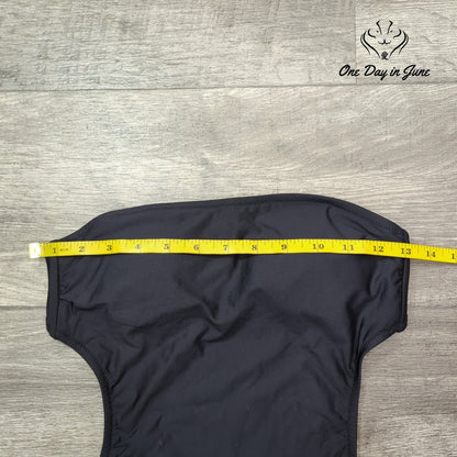 J. Crew Strapless Open Back One Piece Swimsuit Black NWT B9713 Size 2