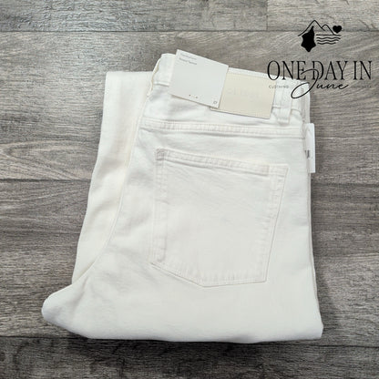 DL1961 Thea Boyfriend Jeans White Cuffed Relaxed Tapered NWT Size 4 (27)