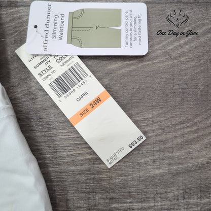 Alfred Dunner Plus Size Slimming Waistband Capri Pants Size 24W