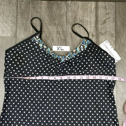 Sociala Polka Dot Tankini Swimsuit Size XL