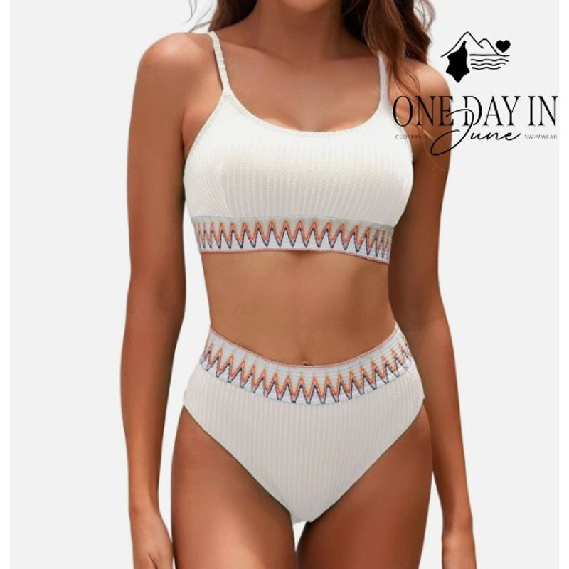 Lilosy Textured Crop Bikini Swimsuit Size M