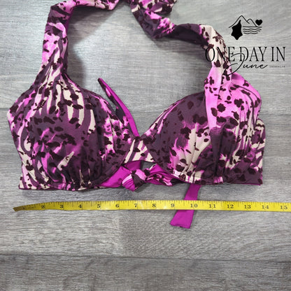 A.Che Underwire Halter Tie Back Bikini Top Size M (32E, 34DD, 36D, 38C)