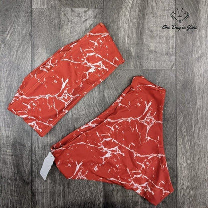 Deer Mum Bandeau Bikini Swimsuit Size S