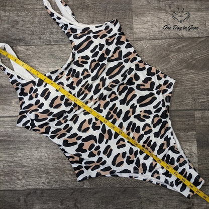 Prettygarden Leopard One Piece Swimsuit Size L