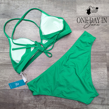 Cupshe Tie Back Triangle Bikini Swimsuit Size XL