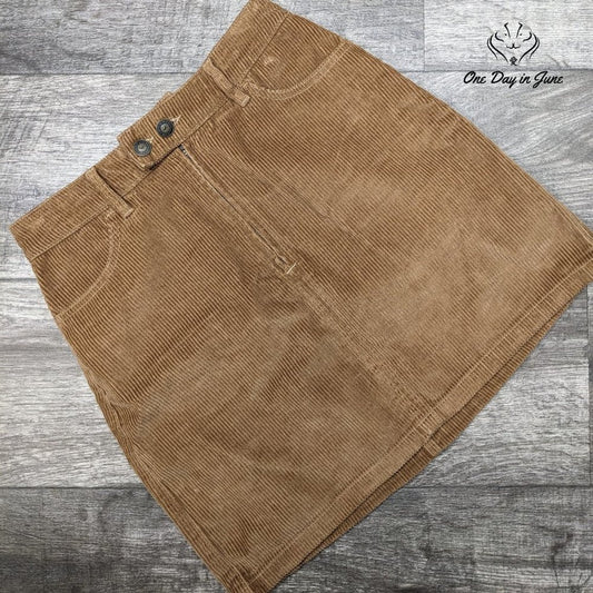 Hollister Juniors Ultra High Rise Corduroy Skirt Size 5