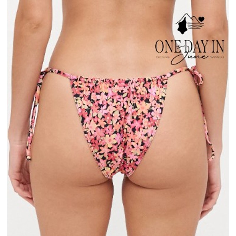 Billabong Love Army Bells Bikini Bottom Floral Tie Side Cheeky Swim NWT Size XXL