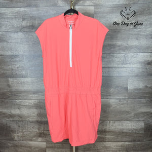 Kinona Coral Pink Short Sleeve Quarter Zip Golf Mini Dress Size XXL