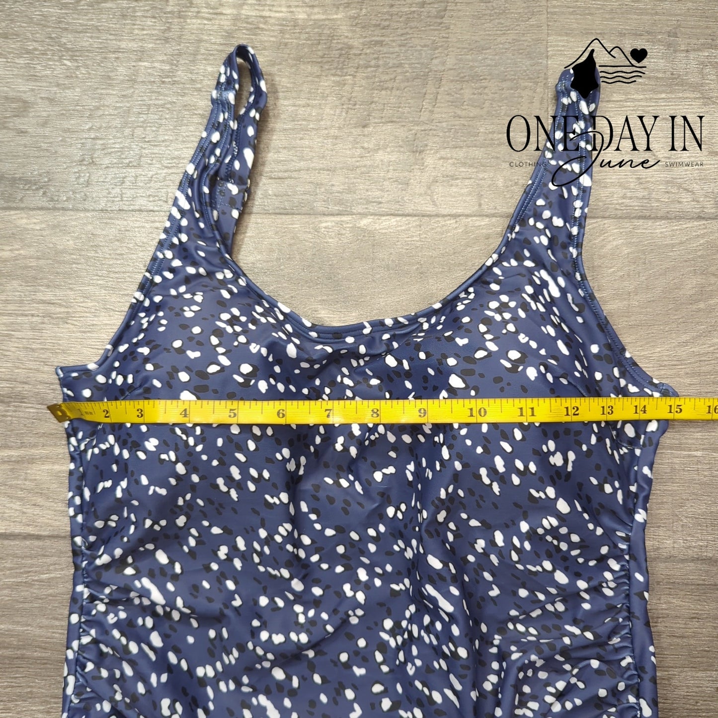 Eomenie Drawstring Swimdress One Piece Swimsuit Size L