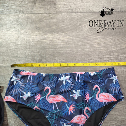 Yonique Blouson Tankini Swimsuit Size L