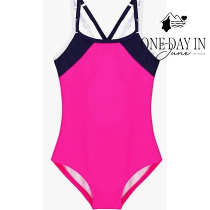 Belovance Girl's Strappy Shoulder One Piece Swimsuit Size 12Y