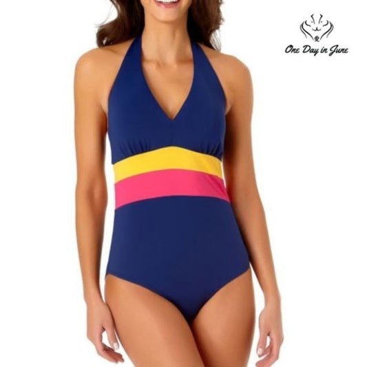 Liz Claiborne Colorblock One Piece Size 14