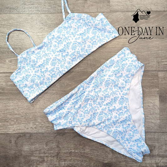 Moshengqi High Waist Crop Bikini Swimsuit Size M