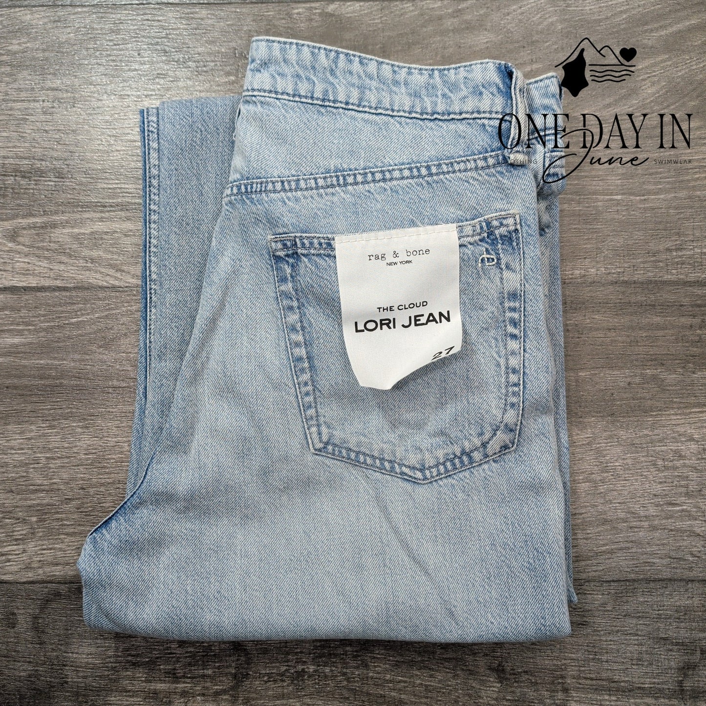 Rag & Bone The Cloud Lori Jeans Light Wash Wide Leg NWT $278 Size 4 (27)