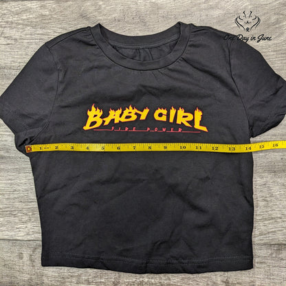 Amzbrly Baby Girl Fire Power Tee Size 16