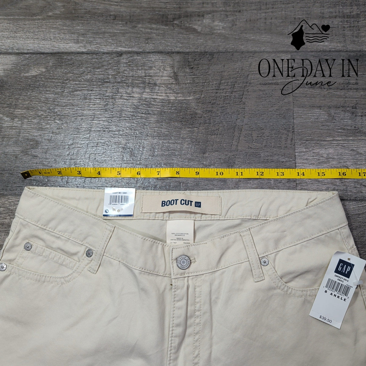 Gap Bootcut Ankle Pants Ivory Cream Mid Rise NWT $39.50 Size 8