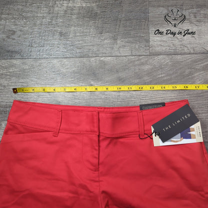 The Limited Tailored Shorts Coral Red Stretch Bermuda Walking Shorts NWT Size 6