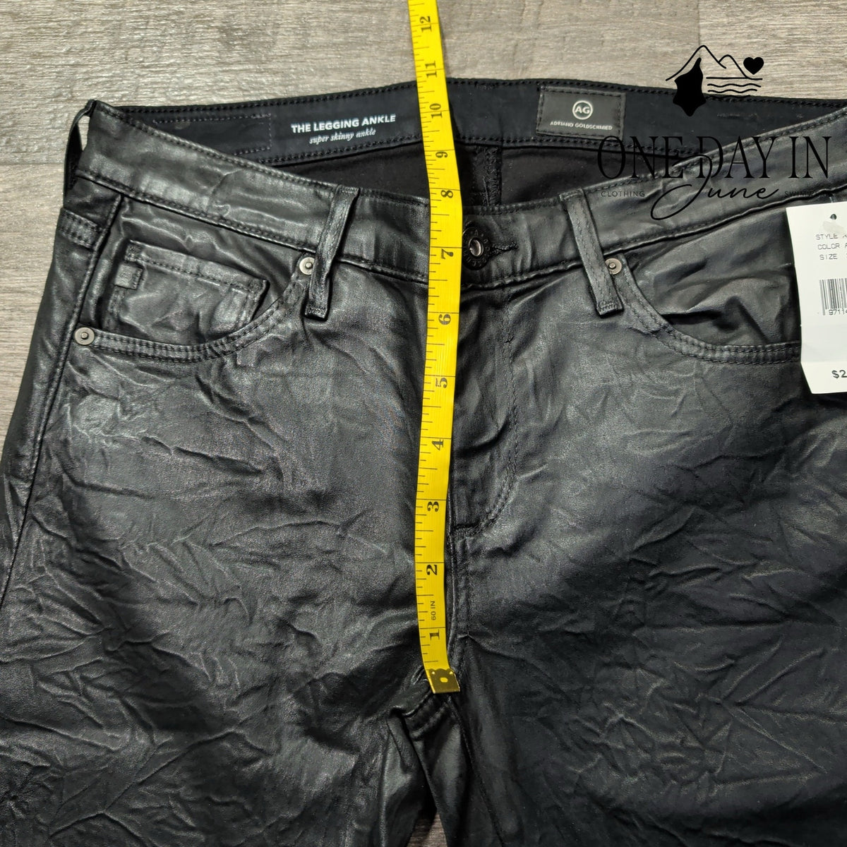 AG Adriano Goldschmied The Legging Ankle Faux Leather Jeans NWT Size 4 (27)