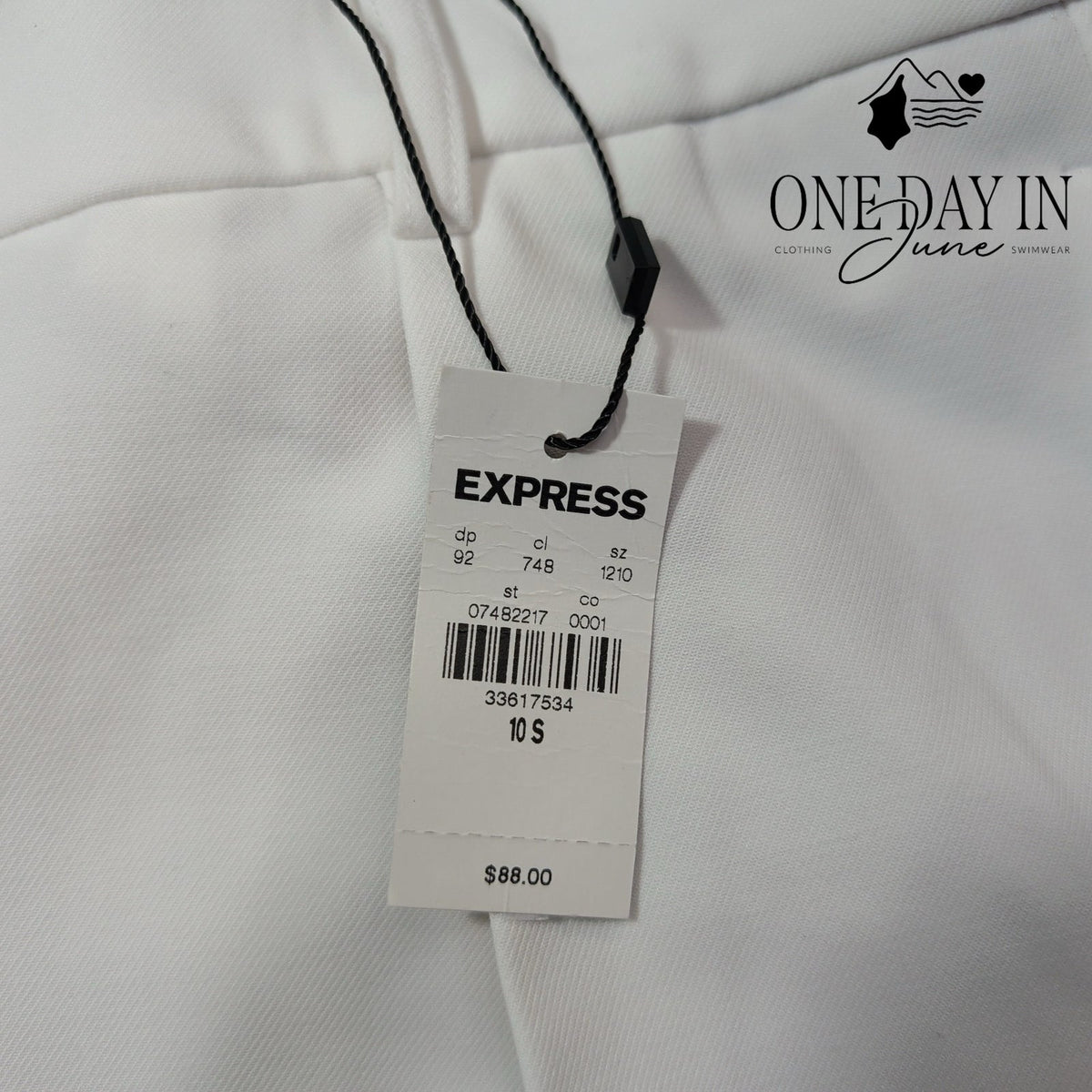 Express The Stylist Super High Rise Dress Pants White NWT Size 10 Short