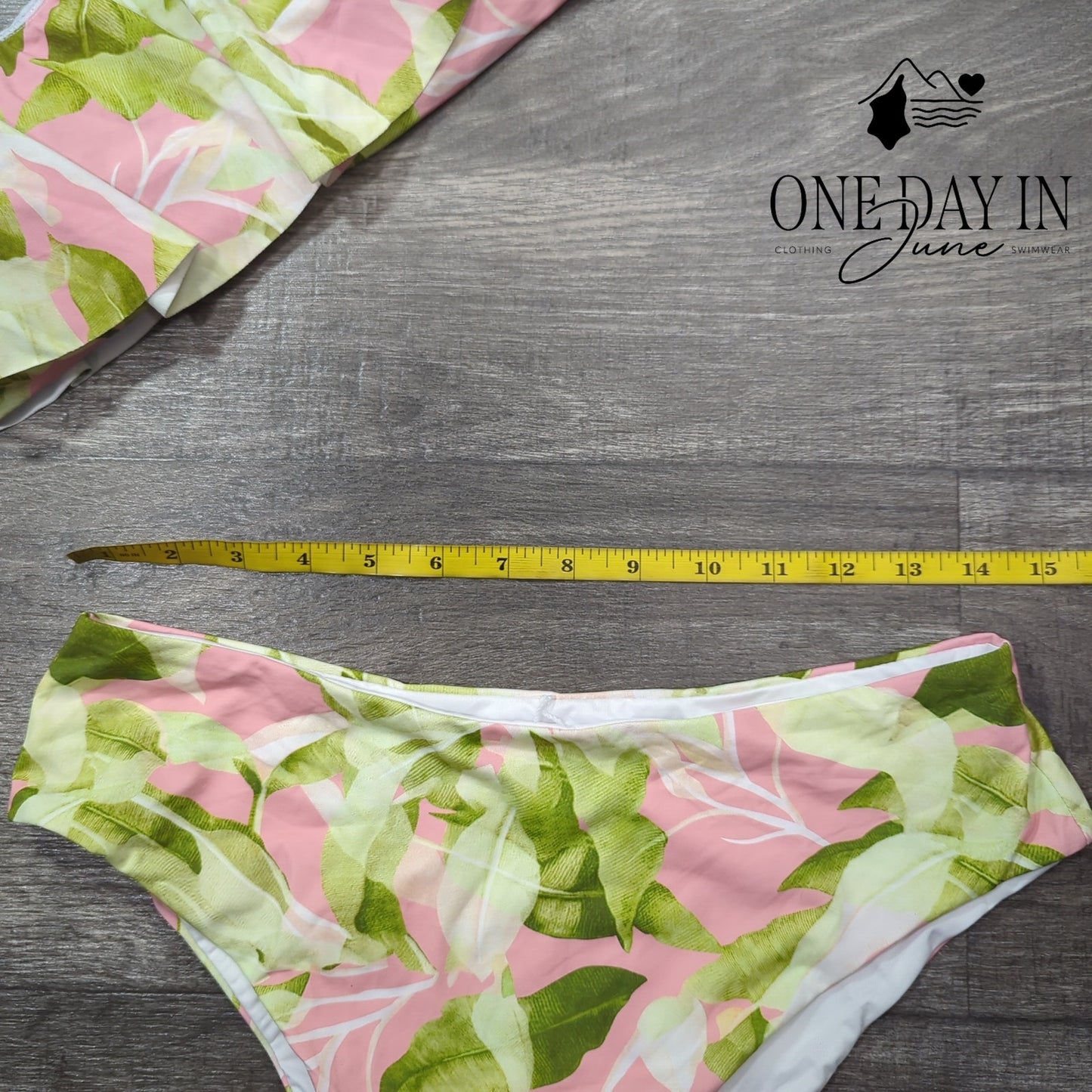 Enyva Tropical One Shoulder Bikini Swimsuit Size L