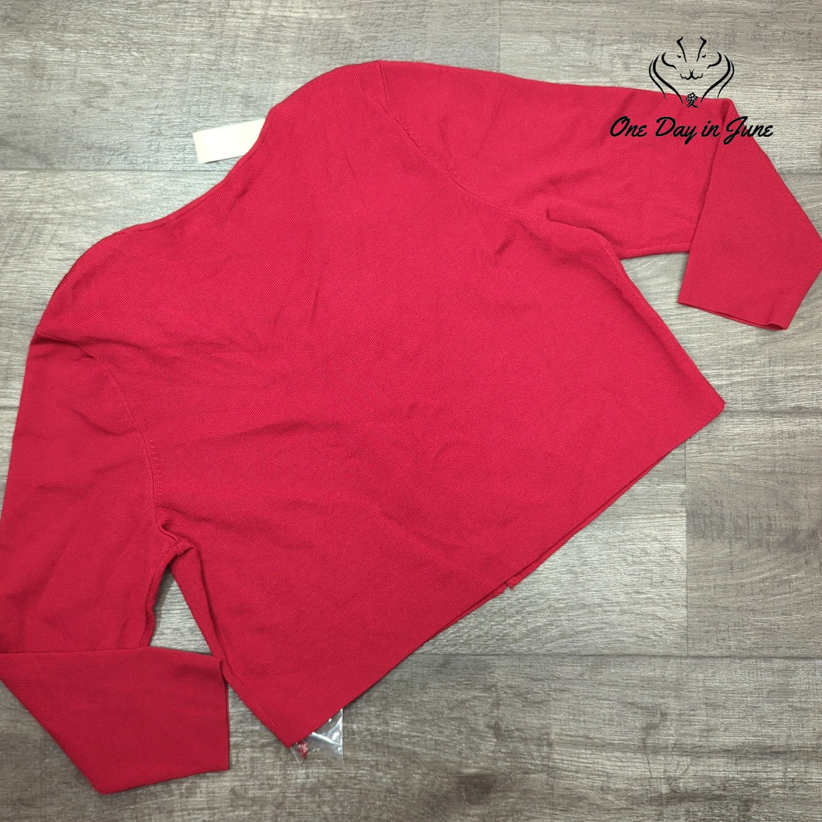 Talbots Ruffle Front Cardigan Sweater Red Long Sleeve NWT Size L