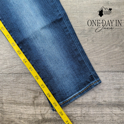 Rock & Republic Skinny Jeans Women's Blue Distressed Stretch Denim Size 10