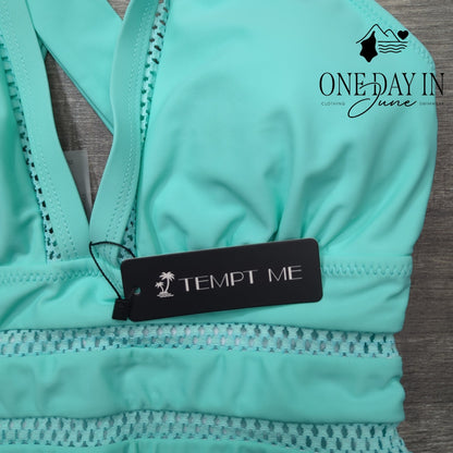 Tempt Me V Neck One Piece Swimsuit Size S