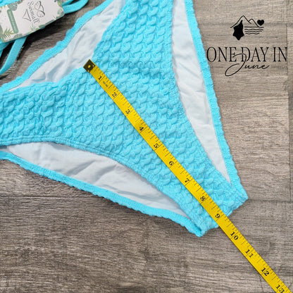 Swimall Textured Halter Bikini Swimsuit Size L