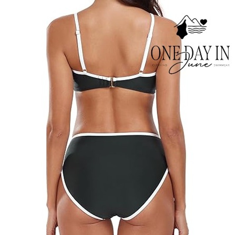 Aleumdr High Waist Crop Bikini Swimsuit Size M