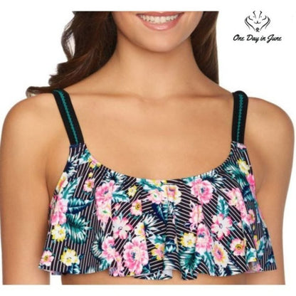 Arizona Jean Co. Juniors Flounce Bikini Top Size L