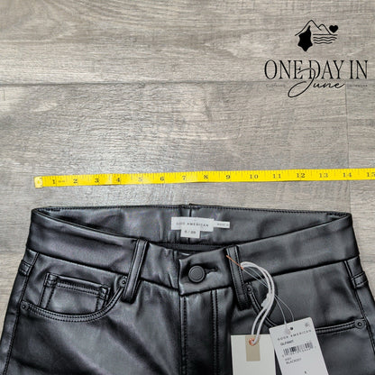 Good American Faux Leather Flare Pants Size 6 (28)