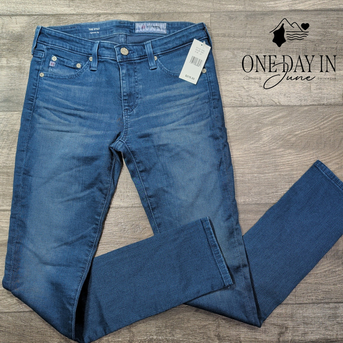 AG Adriano Goldschmied The Stilt Cigarette Leg Jeans Blue NWT Size 4 (27)