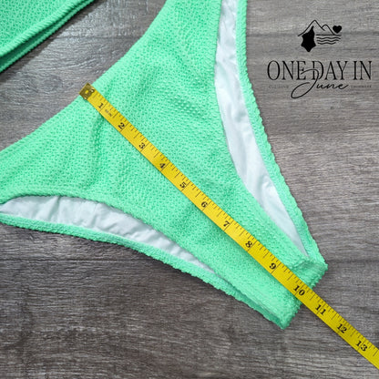 Charmo Smocked Bandeau Bikini Swimsuit Size XL