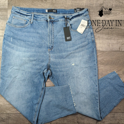 Kut from the Kloth Rachel Fab Ab Mom Jeans High Rise Distressed NWT Size 20W
