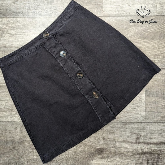 Francesca Button Fron Denim Mini Skirt Size M