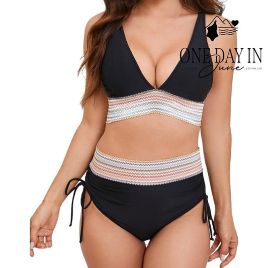 Blooming Jelly High Waist Bikini Swimsuit Size XL