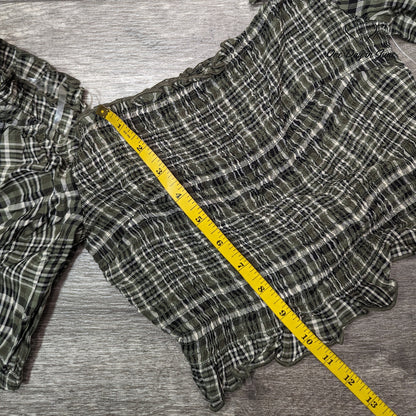 Arizona Jean Co. Juniors Smocked Short Sleeve Top Size XS