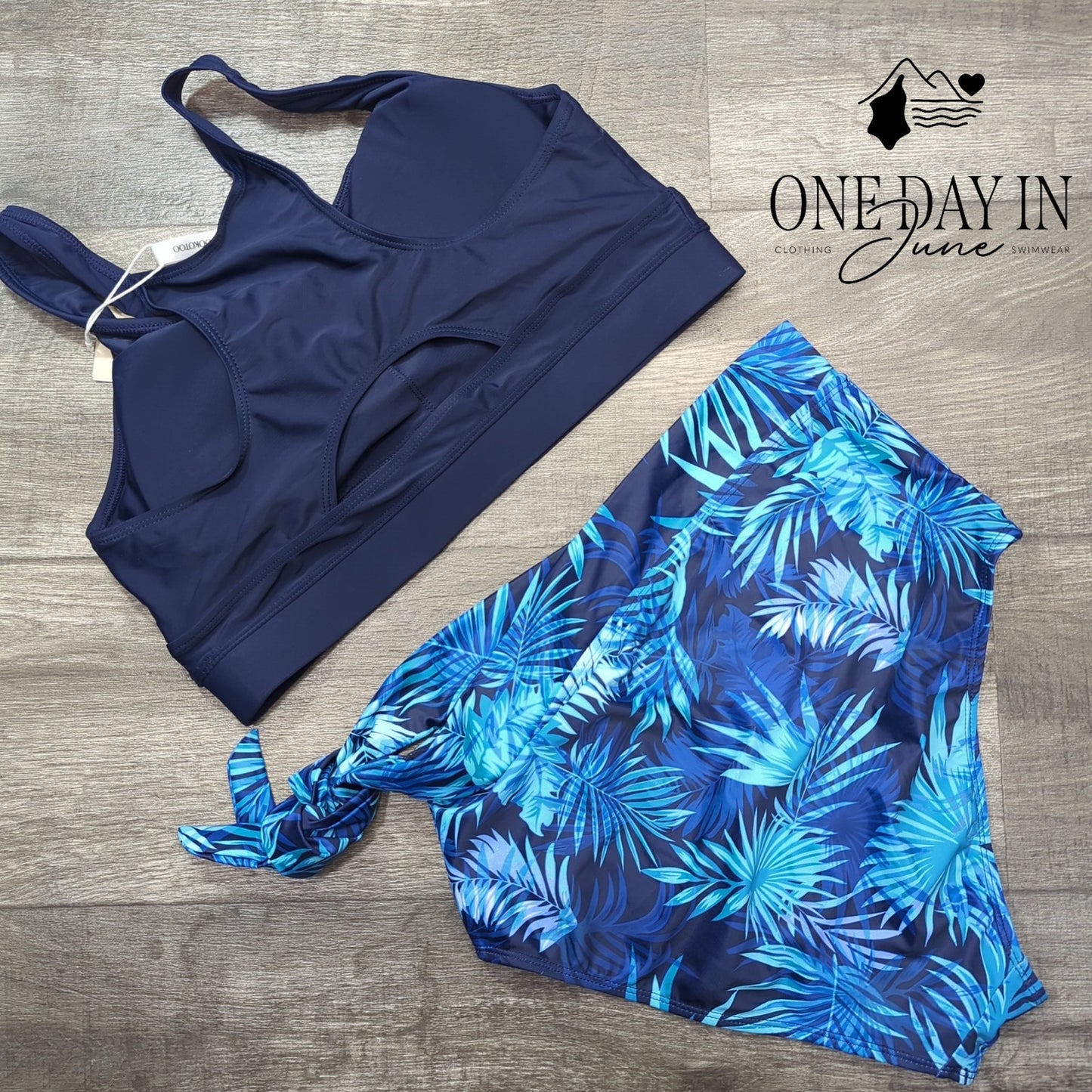 Dokotoo Crop Top High Waist Bikini Swimsuit Size L