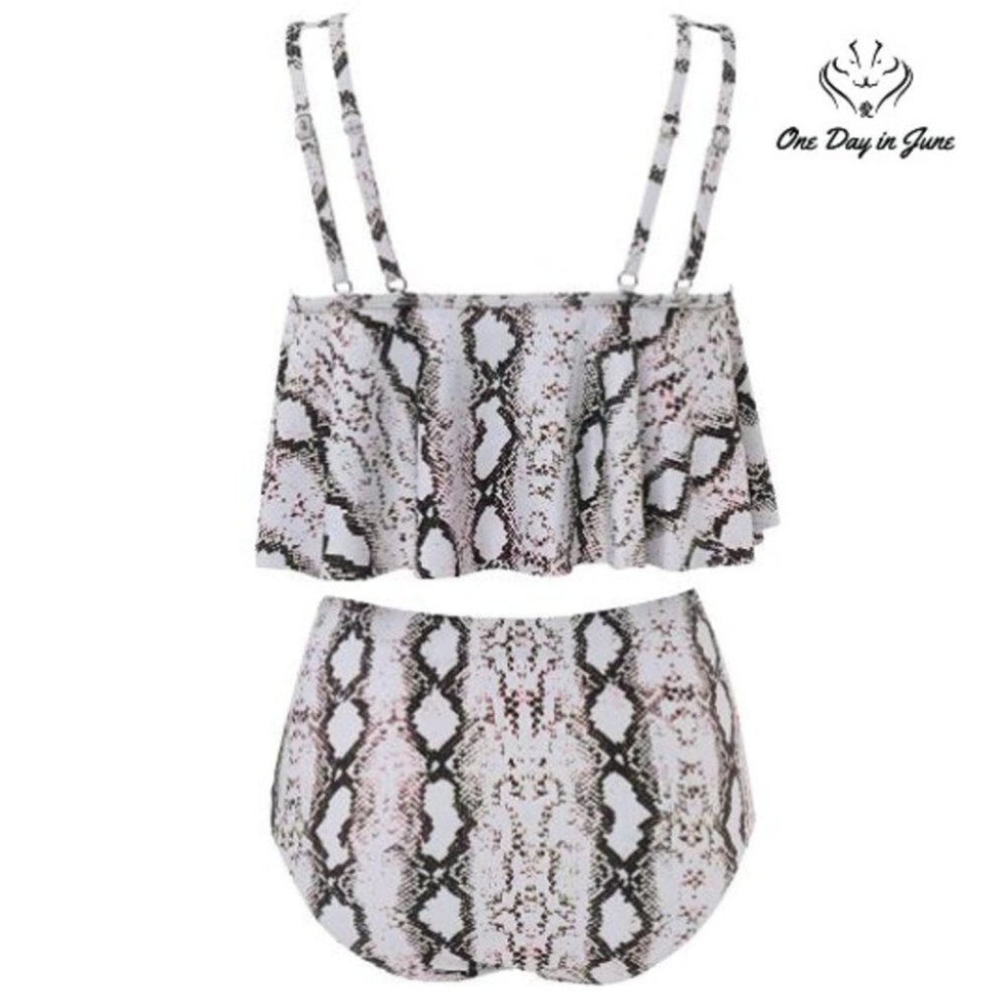 Omkagi Ruffle High Waist Bikini Size M