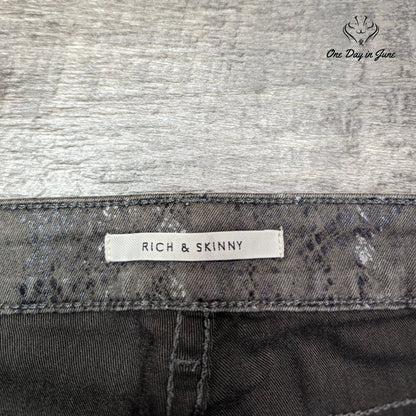 Rich & Skinny Snake Skin Jeans Size 26 (2)